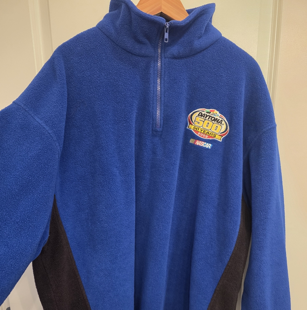 Blue Daytona 500 Nascar Fleece Pullover Blue Daytona 500 Nascar Fleece Pullover